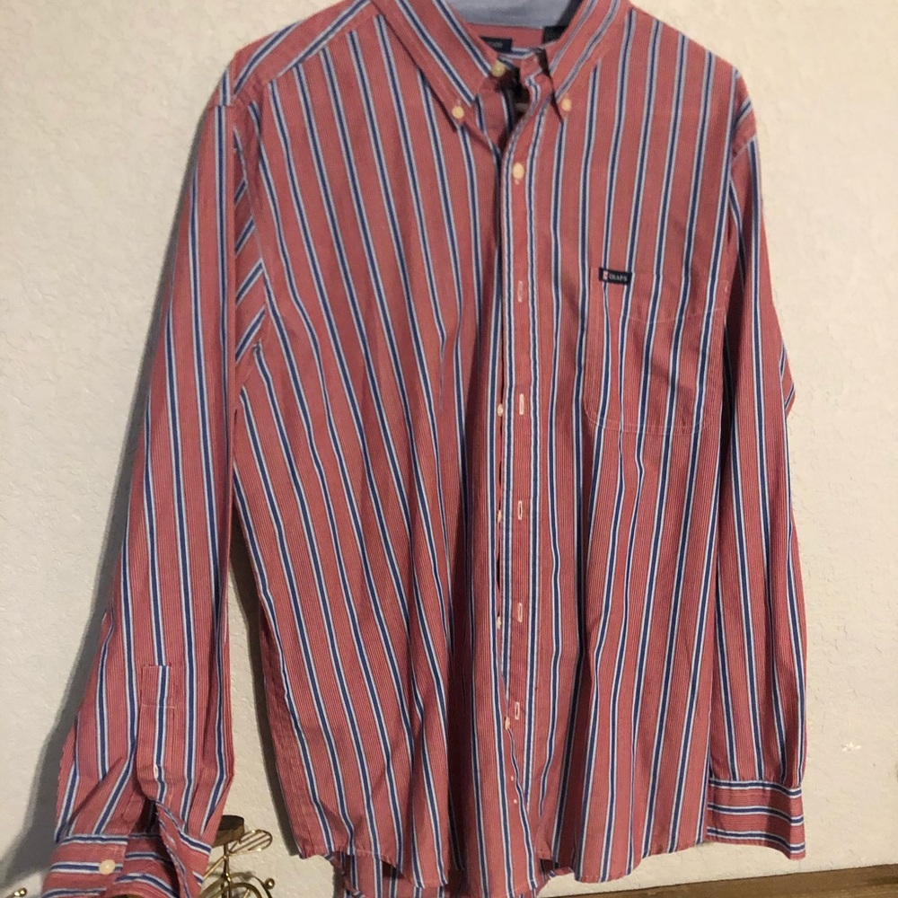 Chaps button up men’s red shirt